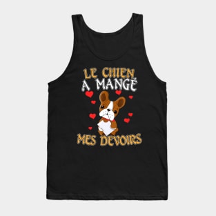 French Language Teacher Gift Idea - The Dog Ate My Homework Tank Top